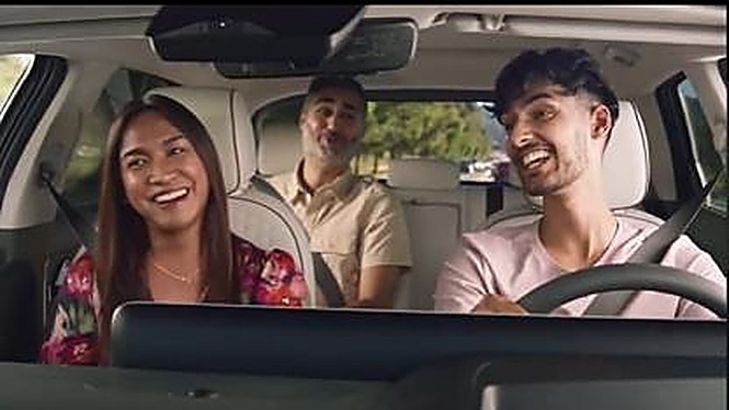 Target commercial campaign, in-car scene